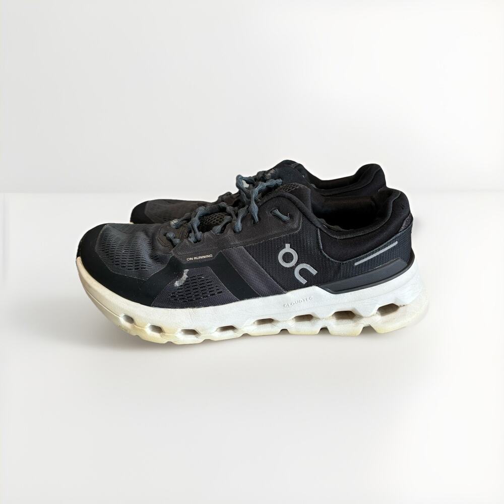 On Running Cloudrunner 2 Black/Eclipse Running Shoes Women’s Size 8.5 D Wide